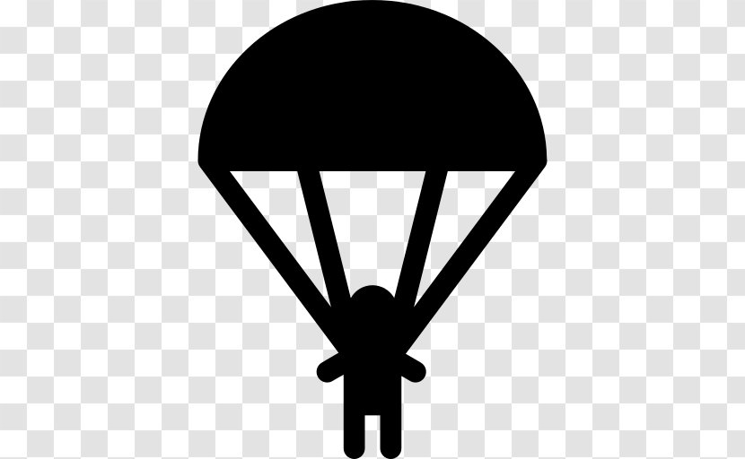 Parachute Logo - Blackandwhite Symbol Transparent PNG