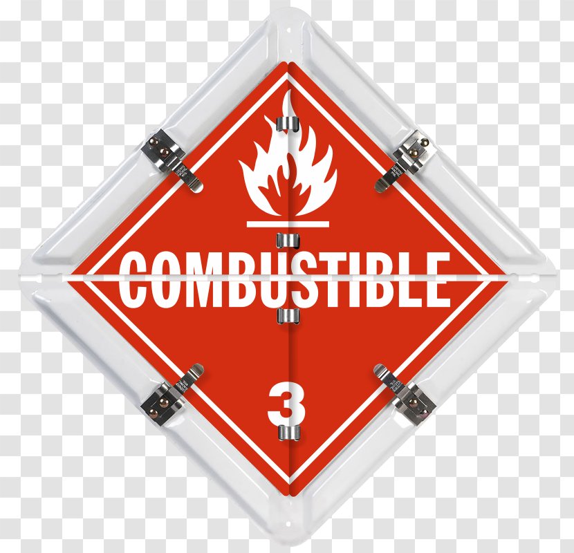 Combustibility And Flammability Placard Dangerous Goods HAZMAT Class 3 Flammable Liquids - Information - Wind Mil Transparent PNG