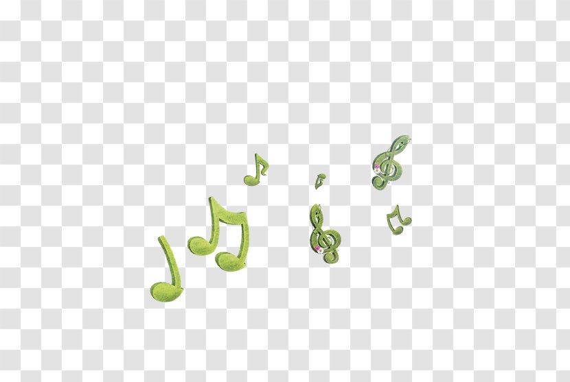 Musical Note - Cartoon - Green Notes Transparent PNG