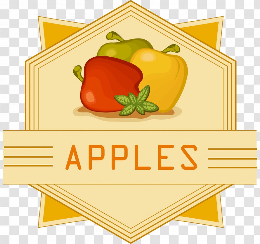 Apple Clip Art - Diet Food - Yellow Simple Logo Transparent PNG