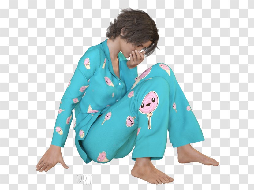 Turquoise Nightwear Clothing Child Pajamas - Tree - Allergy Transparent PNG