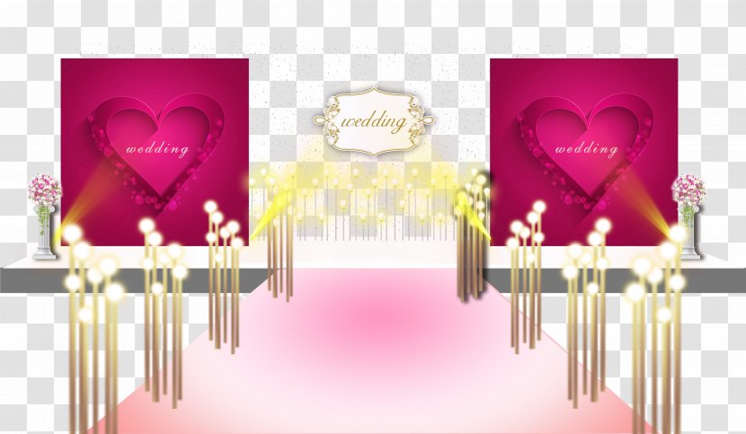 Pink Wedding Designs On The Main Stage Renderings - Floristry - Brand Transparent PNG