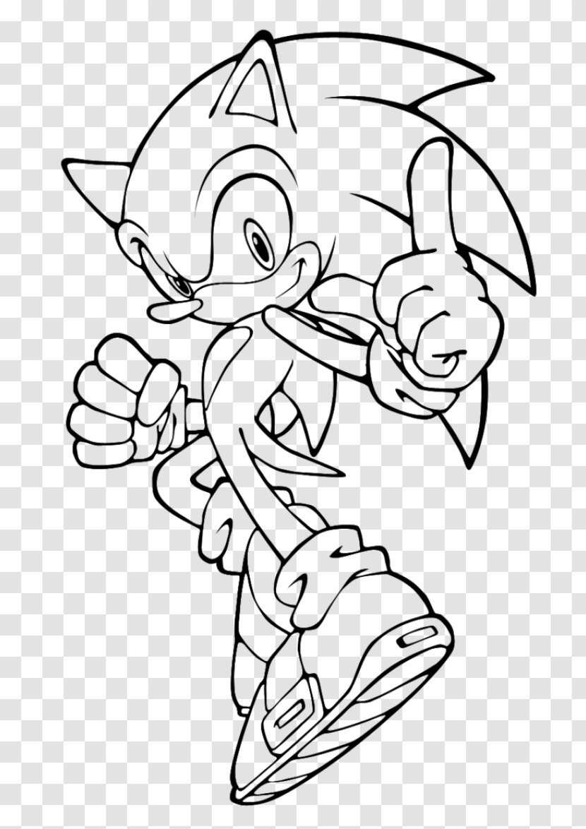 Sonic Free Riders & Knuckles Colors Shadow The Hedgehog - Cartoon - Outline Transparent PNG