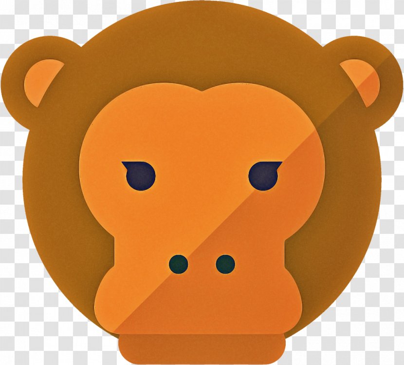 Orange - Brown Bear - Ear Transparent PNG