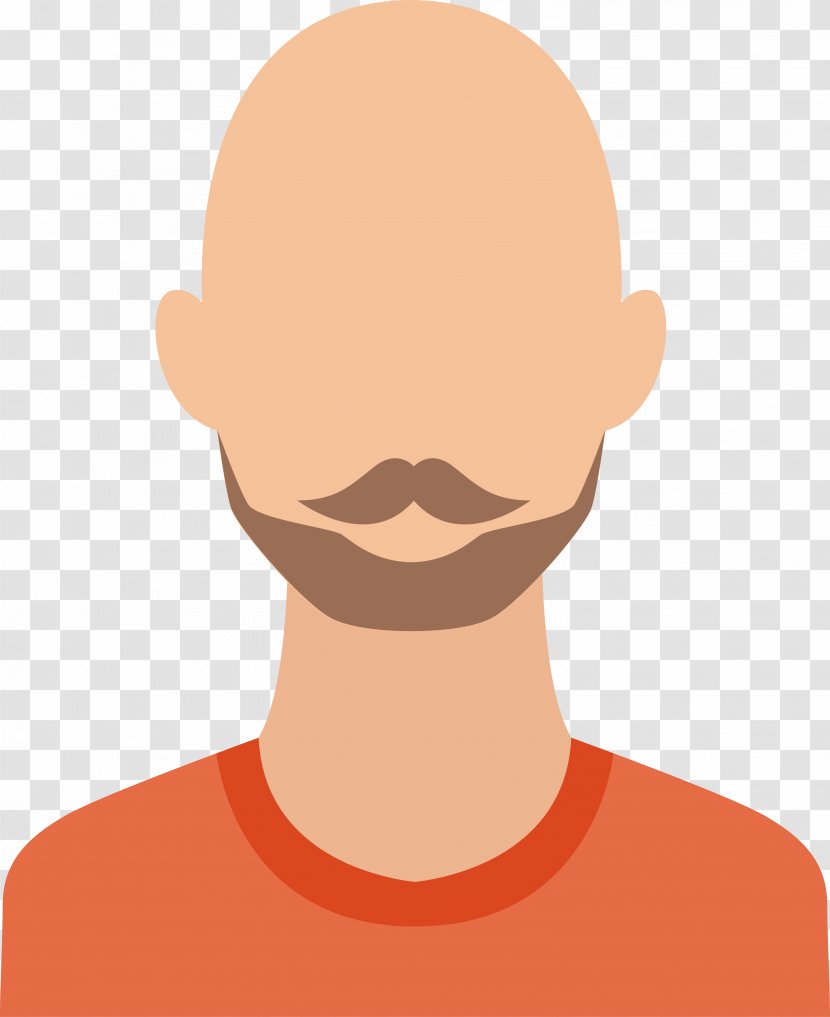 Hair Loss Moustache Man - Facial Expression - No Bald Transparent PNG