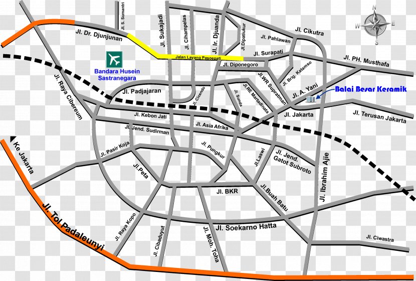 Map Puslitbang TekMIRA Location The Centrum Jalan Haruman - Replace - Indonesia Transparent PNG