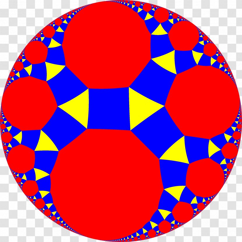 Tessellation Hyperbolic Geometry Honeycomb Uniform Tilings In Plane - Footnote Transparent PNG