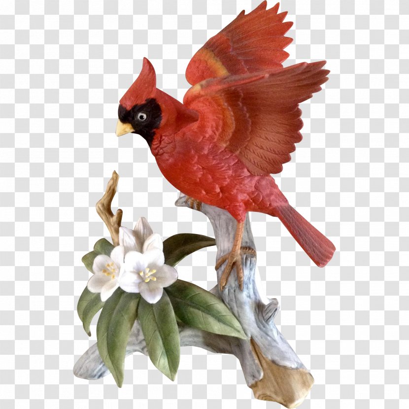 Bird Northern Cardinal Figurine Porcelain Meadowlark - Songbird Transparent PNG
