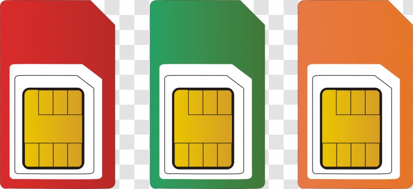 Subscriber Identity Module Mobile Phones Prepay Phone Postpaid U-SIM - Yellow - Sim Cards Transparent PNG