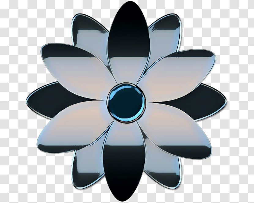 Blue Flower - Metal Rim Transparent PNG