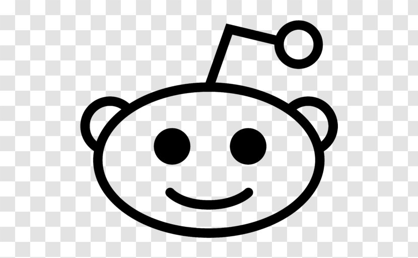 Reddit Logo - Royaltyfree - Black And White Transparent PNG
