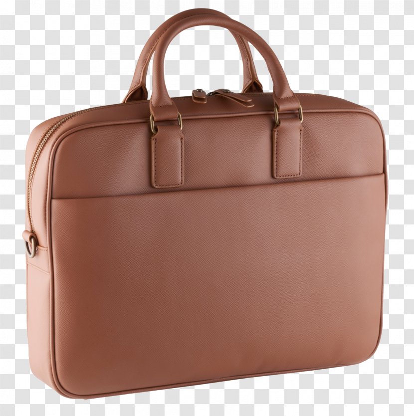 Briefcase Leather Handbag Hand Luggage - Brown - Design Transparent PNG