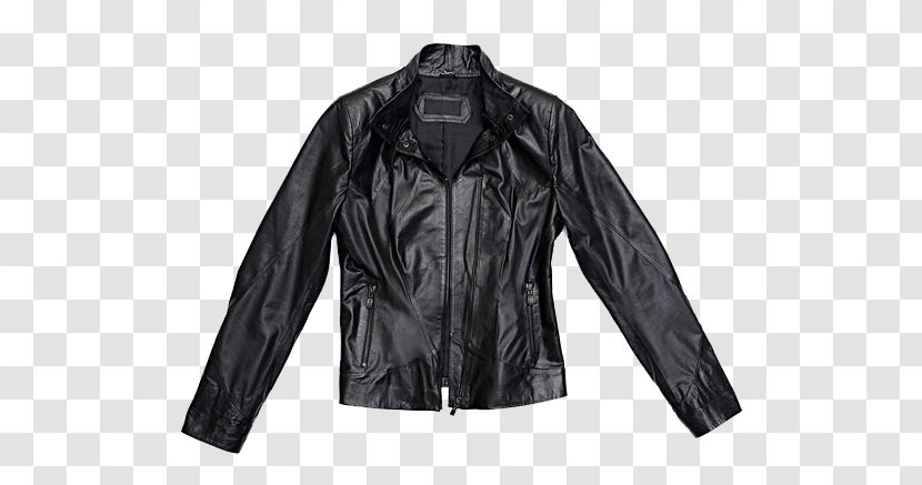Stock Photography Fashion Jumper Leather Jacket Sweater - Perfecto Motorcycle - Here's A Transparent PNG