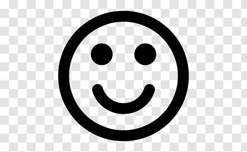 Smiley Emoticon Font Awesome - Black And White Transparent PNG
