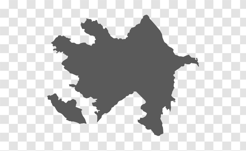 Flag Of Azerbaijan Map National - Black And White Transparent PNG