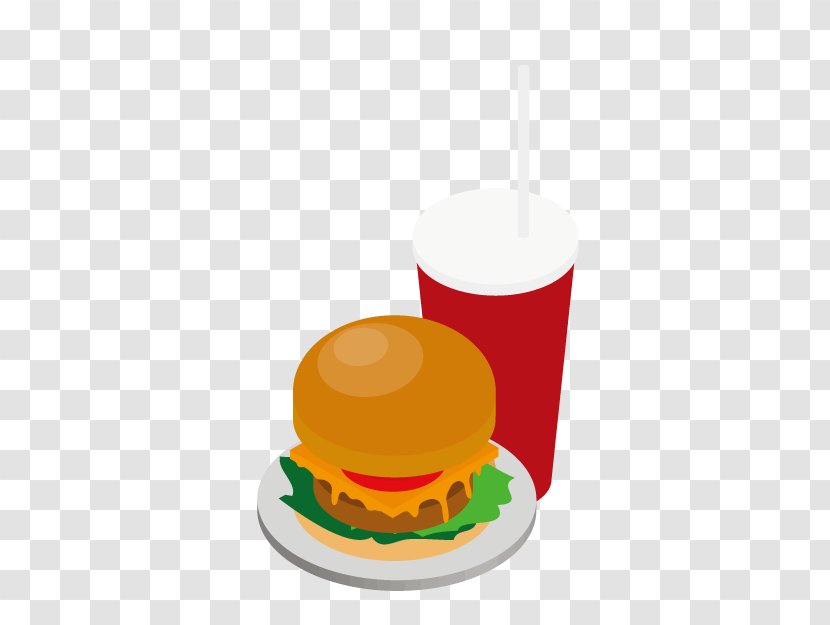 Hamburger Cheeseburger French Fries Fast Food - Coffee Cup - Cartoon Burger Set Transparent PNG