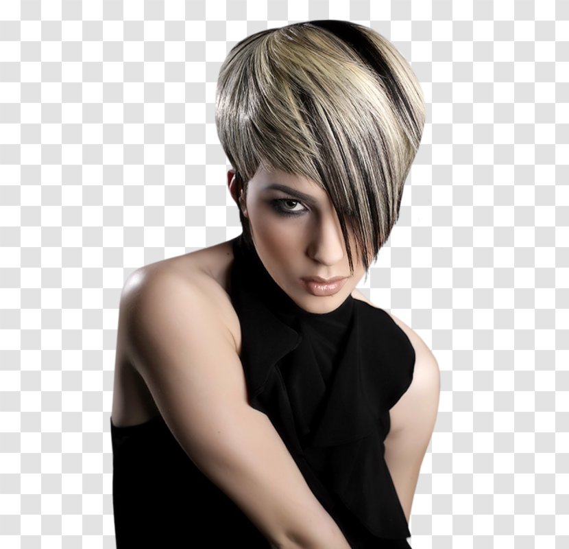Hairstyle Human Hair Color Pixie Cut Blond - Coloring Transparent PNG
