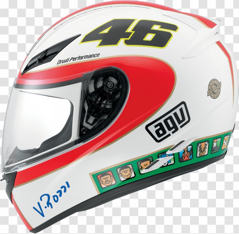 Motorcycle Helmets AGV Mugello Circuit - Valentino Rossi Transparent PNG