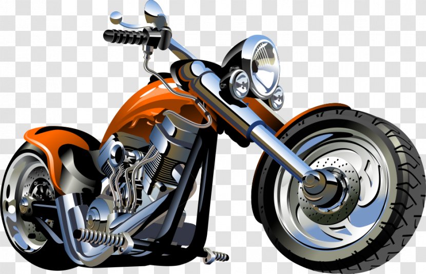 Motorcycle Cartoon Royalty-free Clip Art - Spoke - Vector Transparent PNG