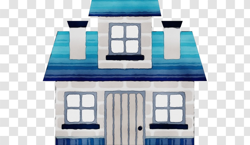 House Architecture Real Estate Electric Blue Home Transparent PNG