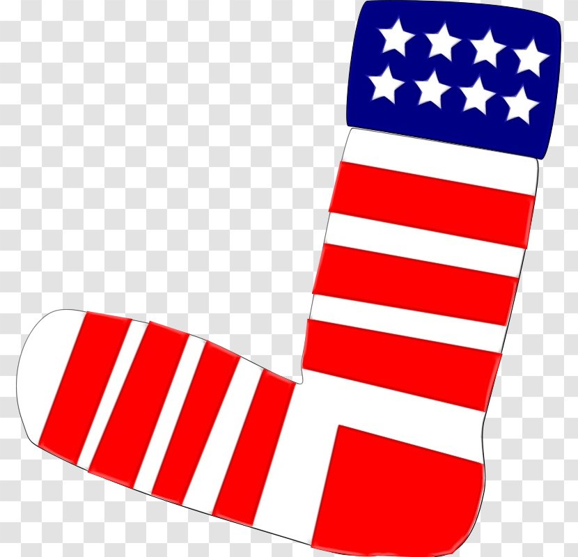 American Flag Background - United States - Sock Transparent PNG