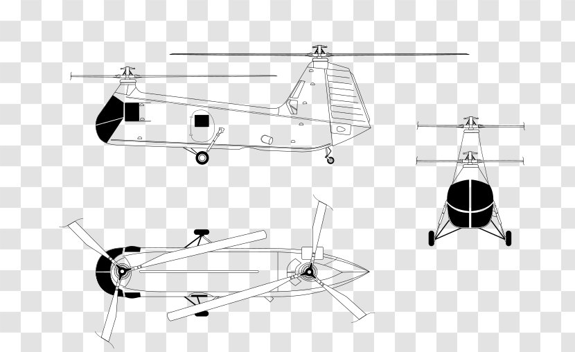 Helicopter Rotor Piasecki HUP Retriever H-21 Aircraft - Rotorcraft Transparent PNG