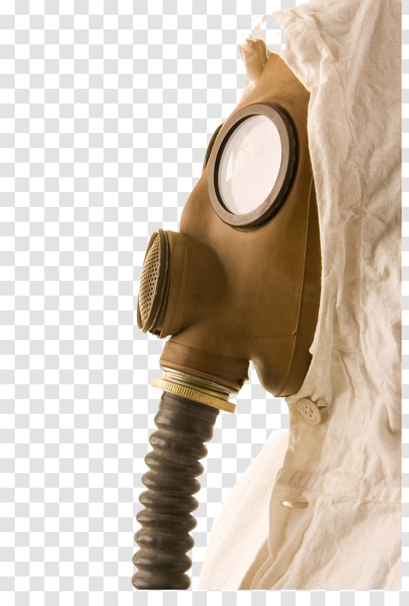 Gas Mask Stock Photography Royalty-free - Chemical Warfare - Man Wearing A Side Transparent PNG