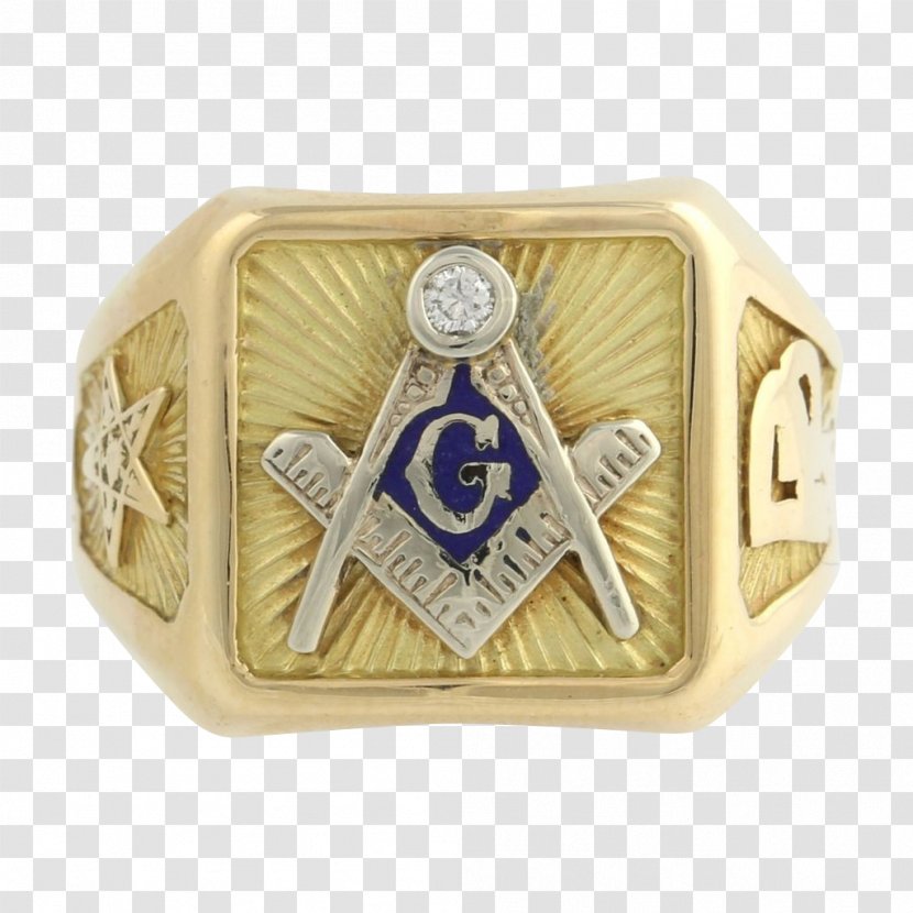 Ring Freemasonry Silver Gold Order Of The Eastern Star Transparent PNG