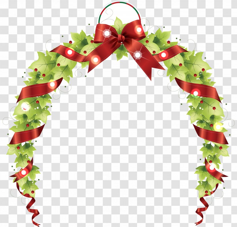 Santa Claus Christmas Wreath Clip Art - Floral Design - Saint Nicholas Transparent PNG