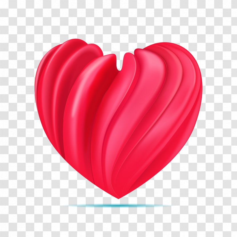 Red Adobe Illustrator - Petals Heart Transparent PNG