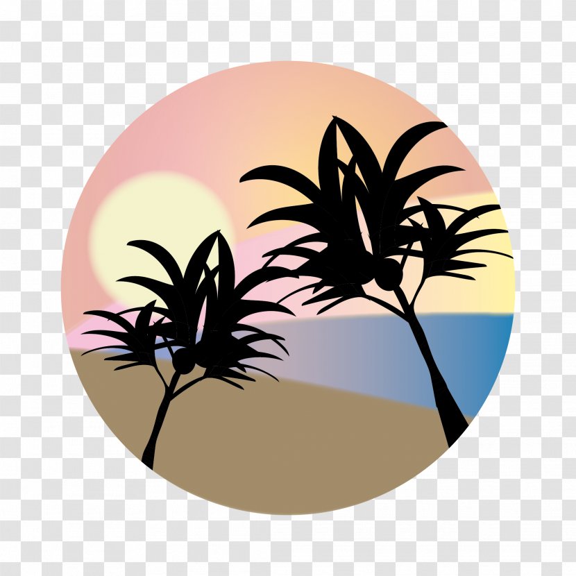 Silhouette - Hawaiian Sunset Transparent PNG