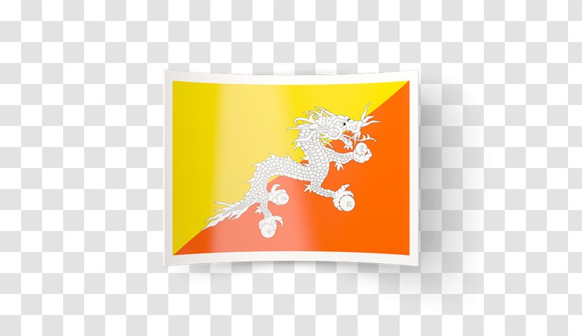 Flag Of Bhutan National Symbols - Orange Transparent PNG