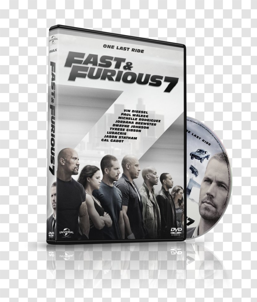 Paul Walker Furious 7 Brian O'Conner Dominic Toretto Roman Pearce - Dvd - Cover Transparent PNG