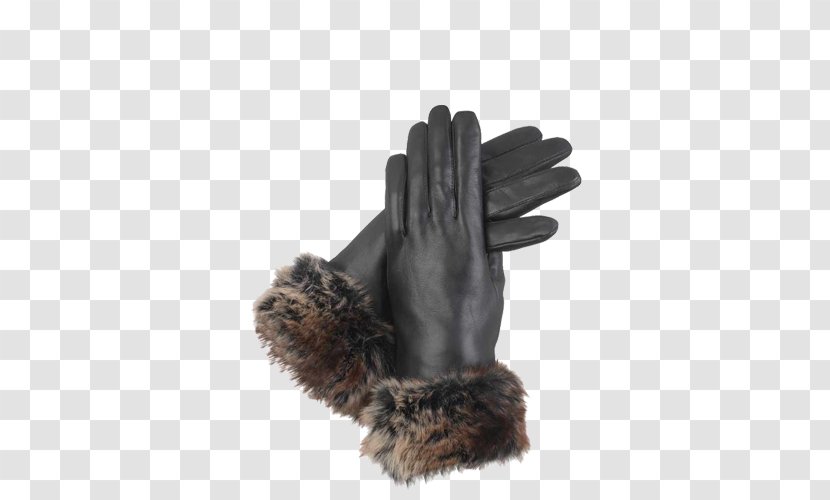 Glove Leather Fur Clothing Wool - Cuff Transparent PNG