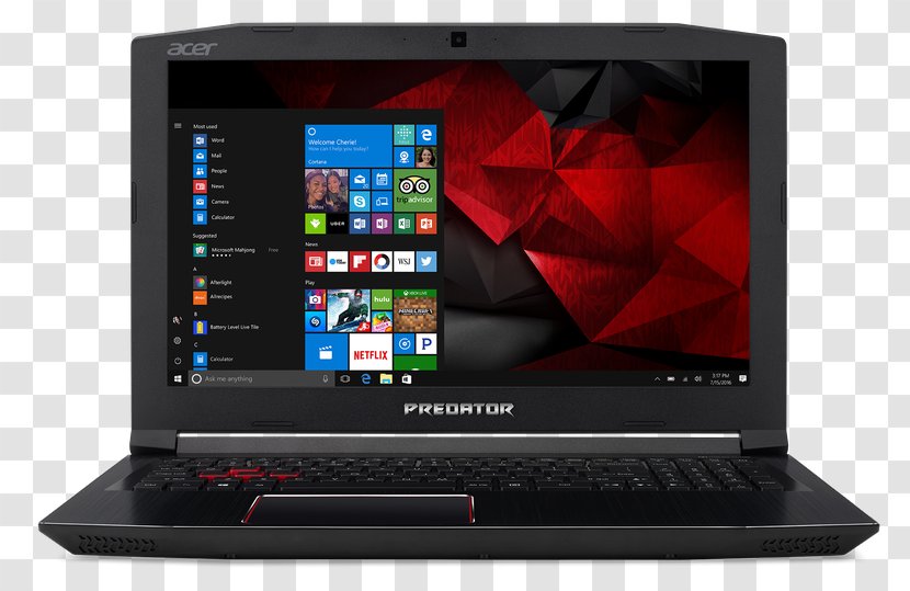 Laptop Intel Core I7 Acer Predator Helios 300 G3-572 - Gaming Pc Transparent PNG