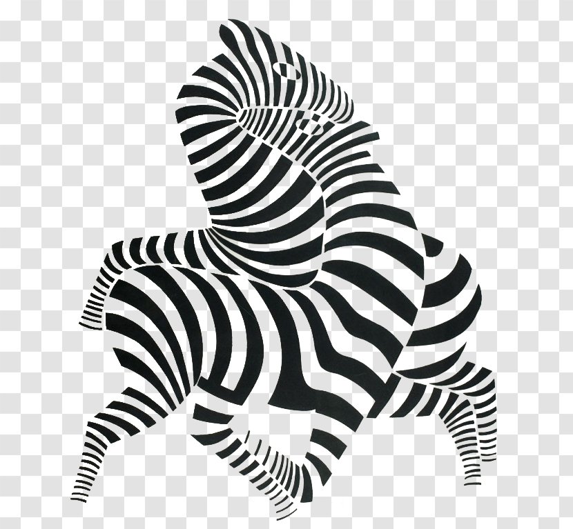 Planetary Folklore Zebra Op Art Artist - Abstract - Two Transparent PNG