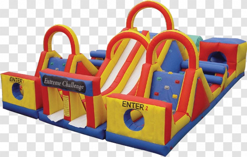 Obstacle Course Inflatable Bouncers Jumping Playground Slide - Playhouse - Bounce House Transparent PNG