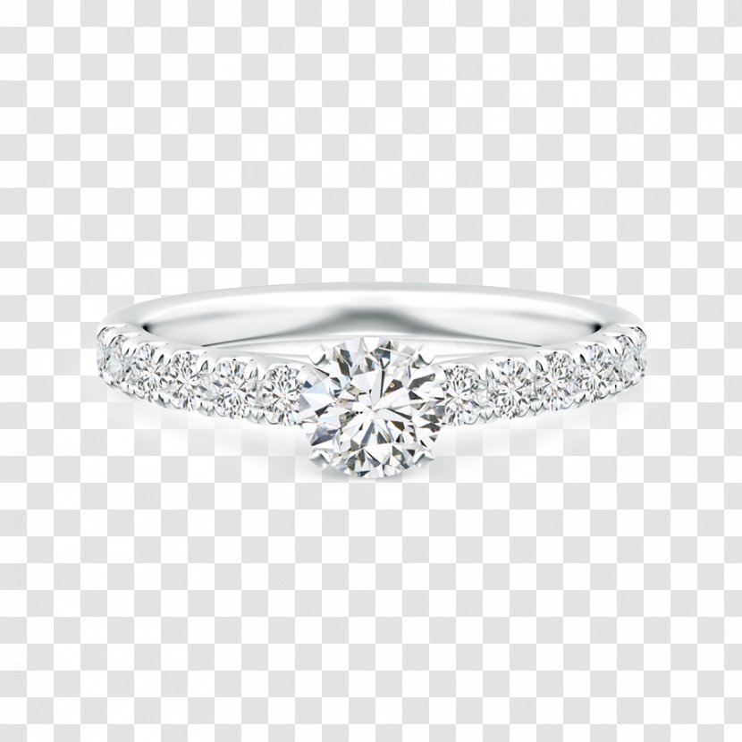 Wedding Ring Engagement Diamond Silver - Platinum Transparent PNG