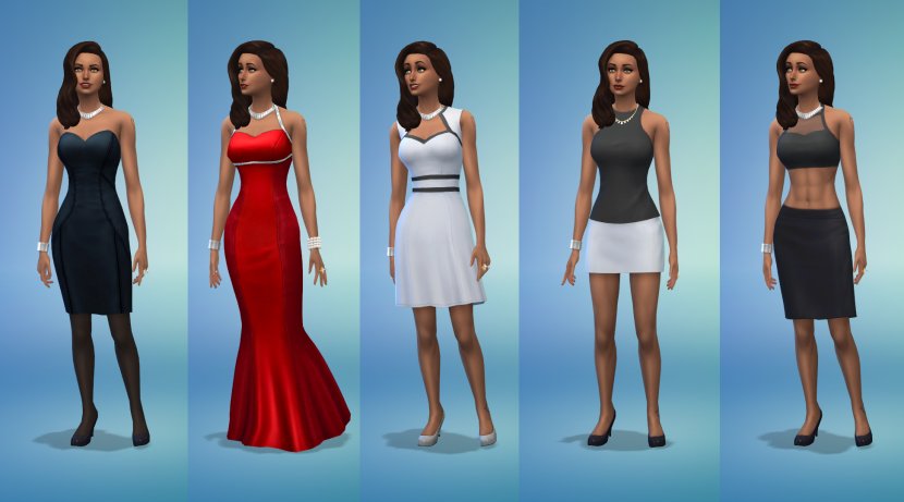 The Sims 4 MySims Dress Formal Wear - Flower Transparent PNG