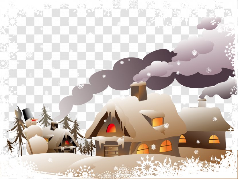 Winter Wallpaper - Night - Vector Cold Transparent PNG