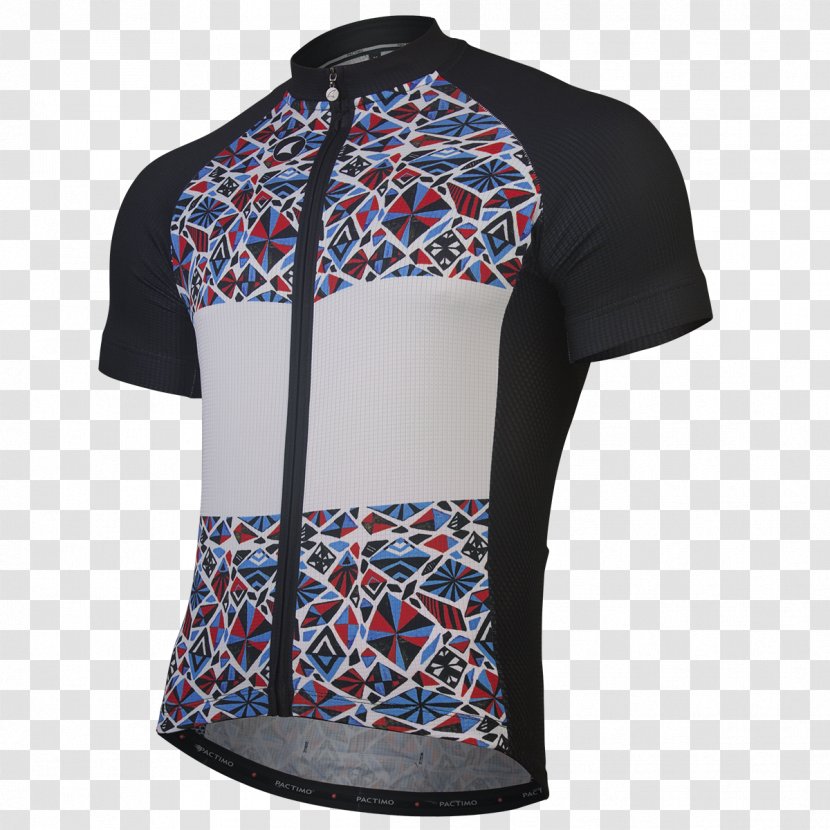 Sleeve T-shirt Cycling Jersey Clothing - Shorts - Geometric Series Transparent PNG
