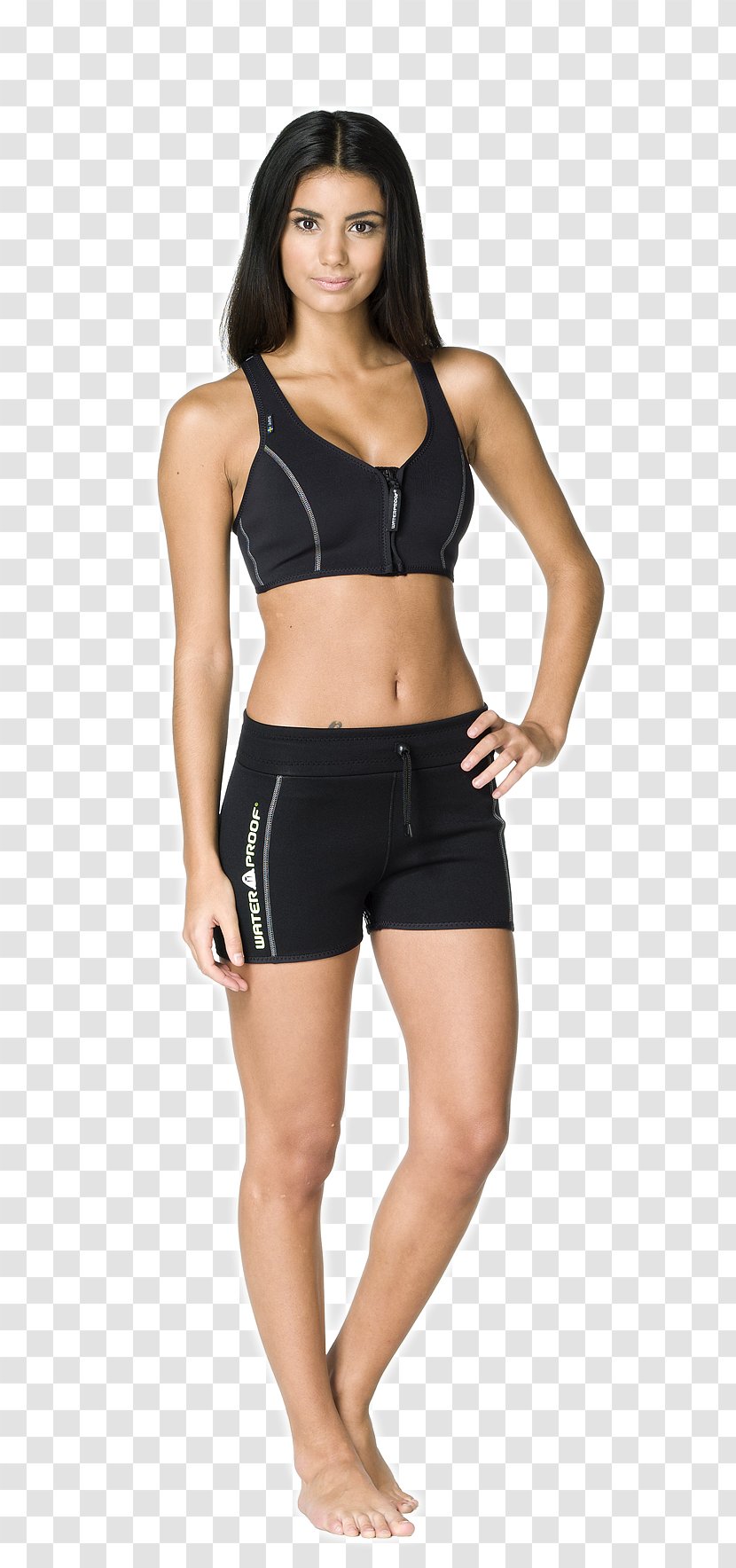Neoprene Wetsuit Shorts Clothing Top - Watercolor - Suit Transparent PNG