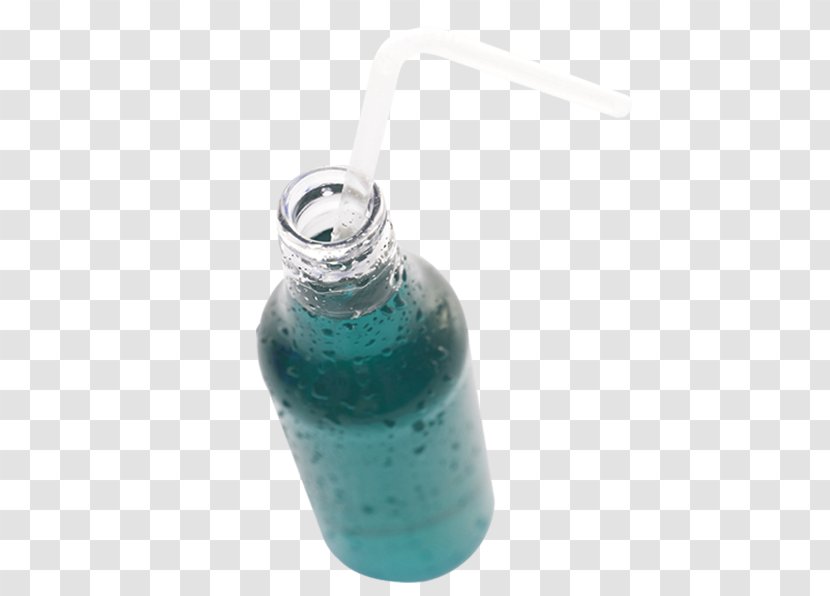 Glass Bottle Drink - Turquoise - Bottles Outside Drops Transparent PNG