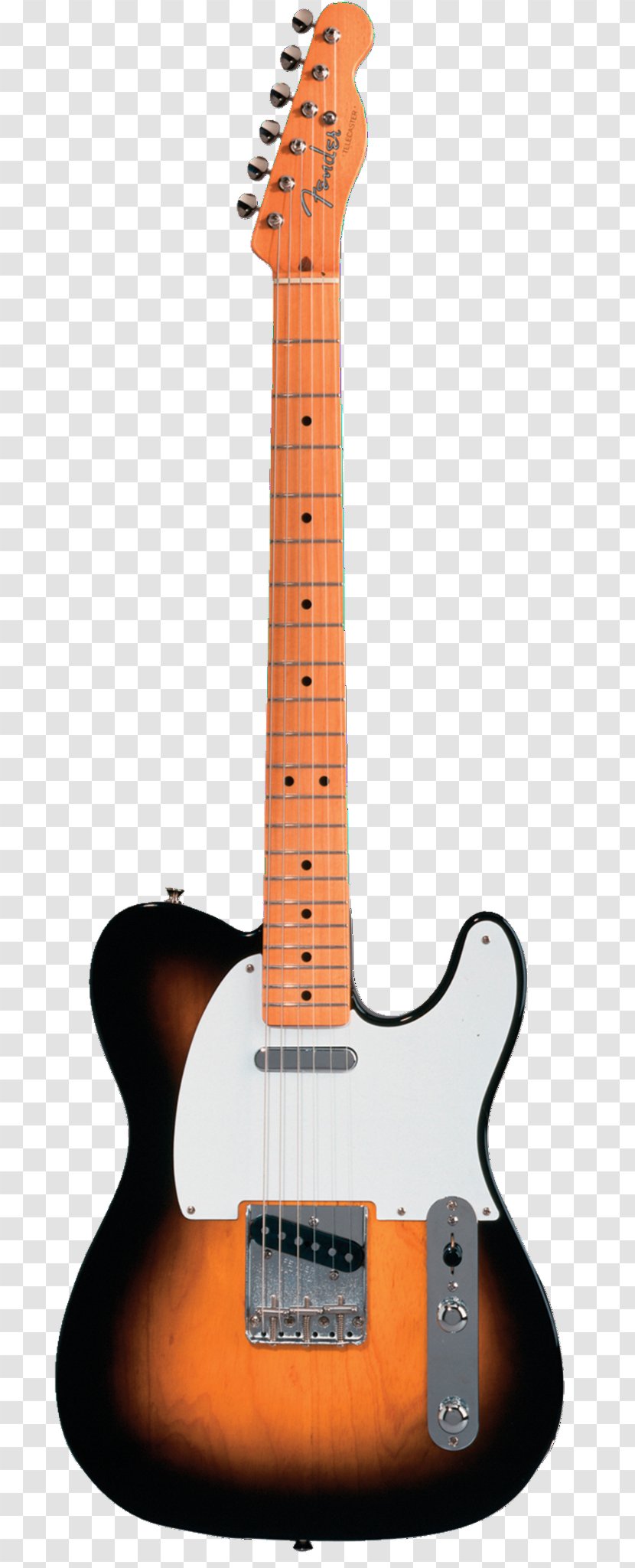Fender Musical Instruments Corporation Telecaster Classic Series 50s Electric Guitar Sunburst - Plucked String Transparent PNG