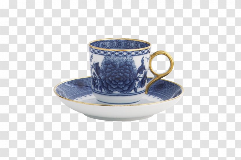 Coffee Cup Saucer Demitasse Teacup - Mug - The Blue And White Porcelain Transparent PNG