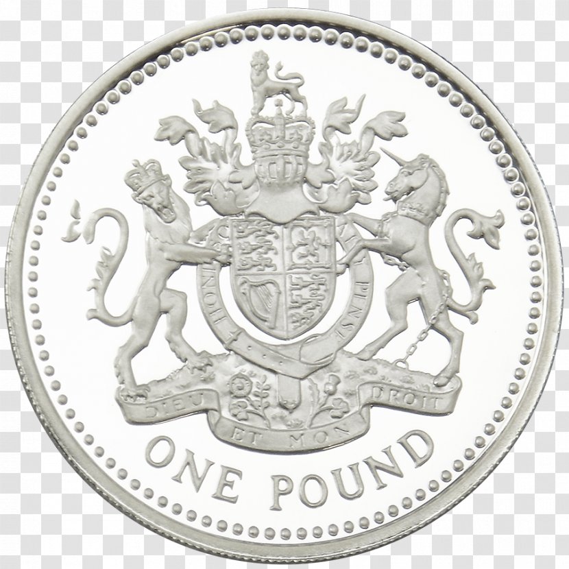 Coin Silver One Pound Sterling - Currency - Metal Transparent PNG