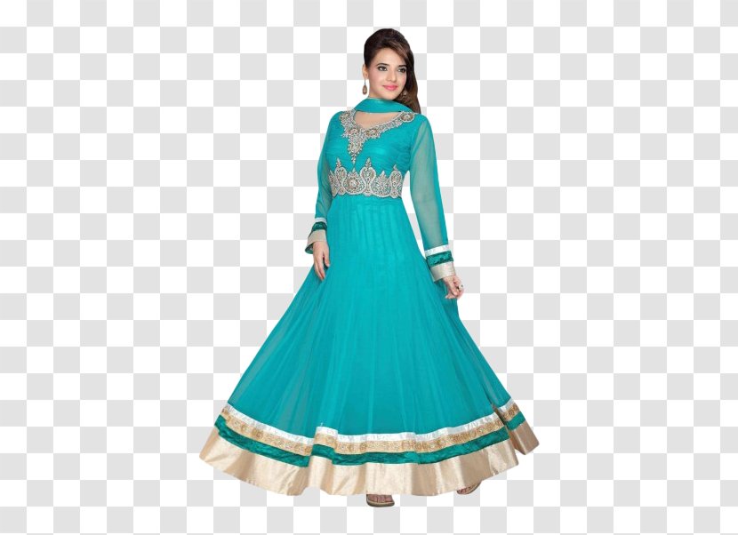 Clothing In India Dress Gagra Choli Dupatta - Turquoise Transparent PNG