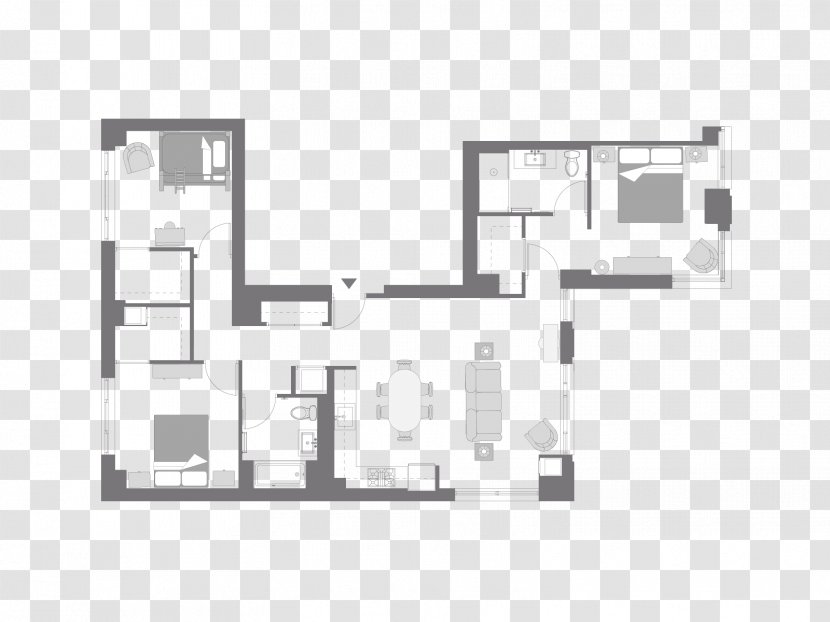 Floor Plan House Manhattan Shower - Ceiling - Furniture Transparent PNG