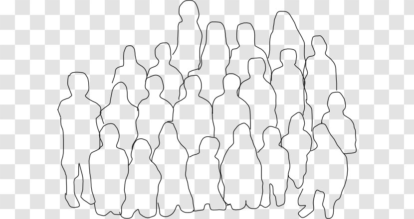 Person Drawing Silhouette Clip Art - Black Group Cliparts Transparent PNG