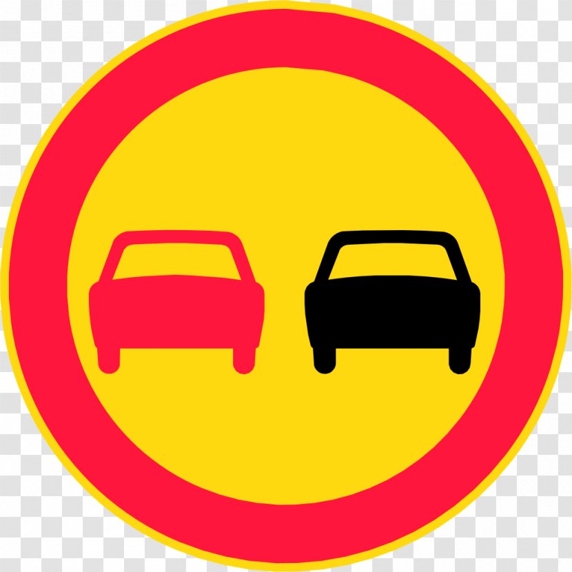 Traffic Sign Overtaking Signage Car Clip Art - Yellow - Finnish Mail Logo Transparent PNG